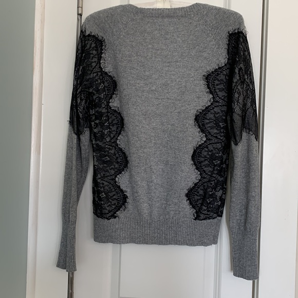 Gray Buffalo sweater with lace and beaded details - Picture 3 of 4
